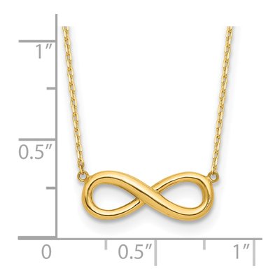 14K Yellow Gold Infinity Pendant Necklace – view 5