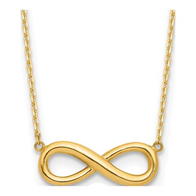14K Yellow Gold Infinity Pendant Necklace