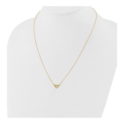 14K Yellow Gold Heart Arrow Pendant Necklace – view 4
