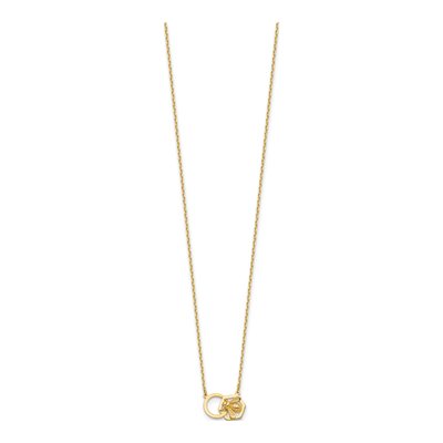 14K Yellow Gold Bee Pendant Necklace – view 3