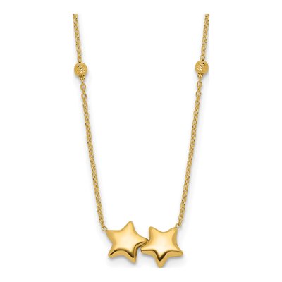 14K Yellow Gold Star Necklace