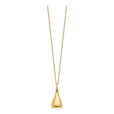 14K Yellow Gold Teardrop Pendant Necklace – view 2