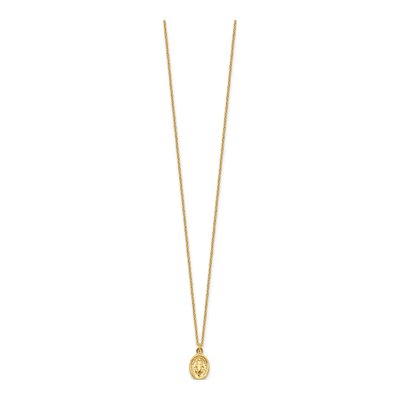 14K Yellow Gold Miraculous Medal Necklace – view 3