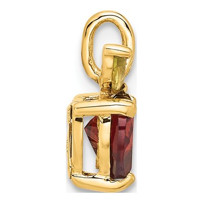 14K Yellow Gold Garnet & Peridot Apple Pendant – view 2