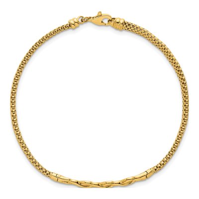 14K Yellow Gold Infinity Mesh Link Bracelet – view 5