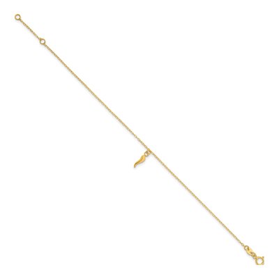 14K Yellow Gold Horn Kids Bracelet – view 3