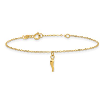 14K Yellow Gold Horn Kids Bracelet – view 4