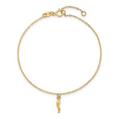 14K Yellow Gold Horn Kids Bracelet – view 5