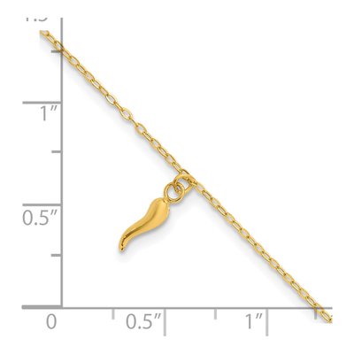 14K Yellow Gold Horn Kids Bracelet – view 6