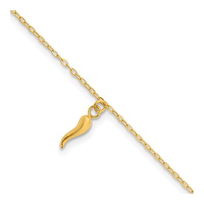 14K Yellow Gold Horn Kids Bracelet