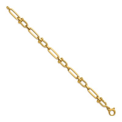 14K Yellow Gold Fancy Cable 7.75-In Bracelet – view 3