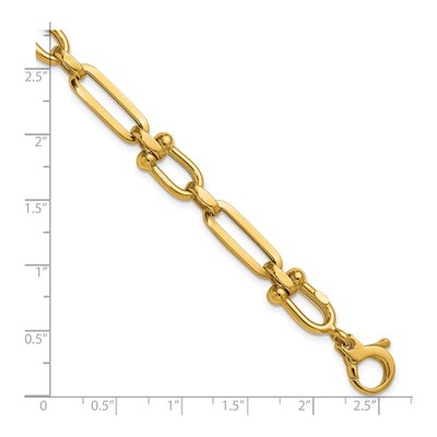 14K Yellow Gold Fancy Cable 7.75-In Bracelet – view 6