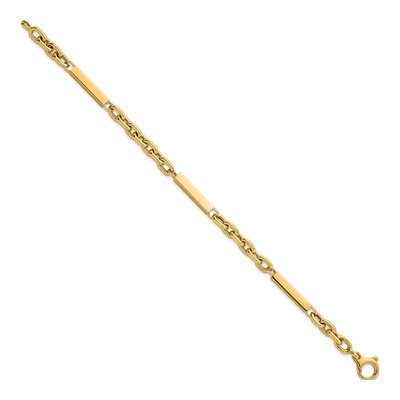 14K Yellow Gold Fancy Cable Bracelet – view 3