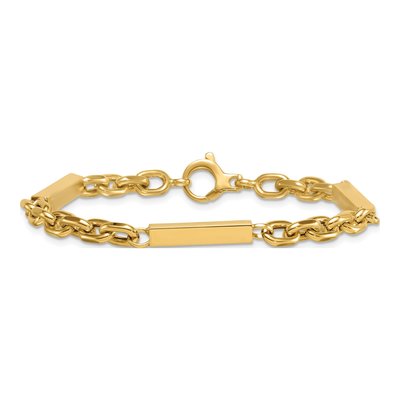 14K Yellow Gold Fancy Cable Bracelet – view 4