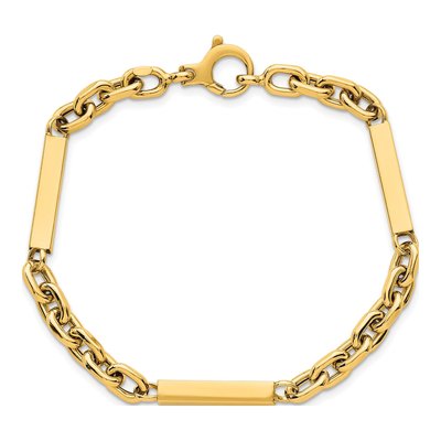 14K Yellow Gold Fancy Cable Bracelet – view 5
