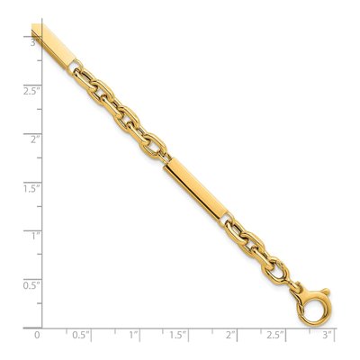 14K Yellow Gold Fancy Cable Bracelet – view 6