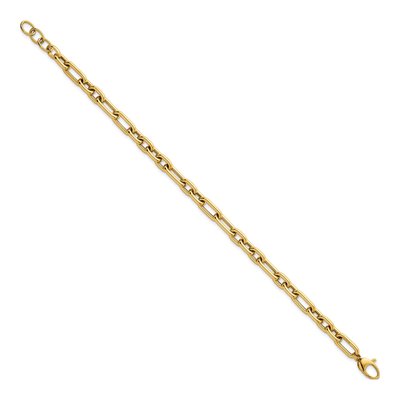 14K Yellow Gold 5.8mm Open Fancy Link Chain Bracelet – view 3