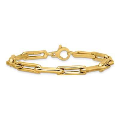 14K Yellow Gold 5.7mm Fancy Link Chain Bracelet – view 4