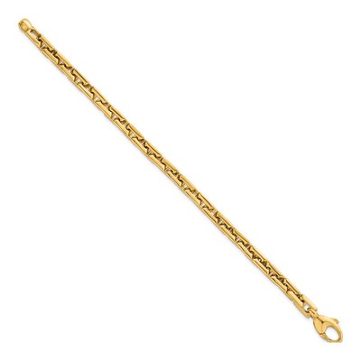 14K Yellow Gold Fancy Square Link Bracelet – view 3