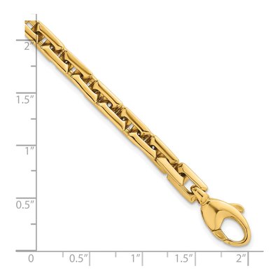 14K Yellow Gold Fancy Square Link Bracelet – view 6
