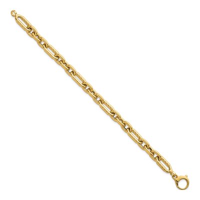 14K Yellow Gold Figaro Link Bracelet – view 3