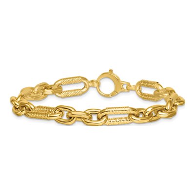 14K Yellow Gold Figaro Link Bracelet – view 4