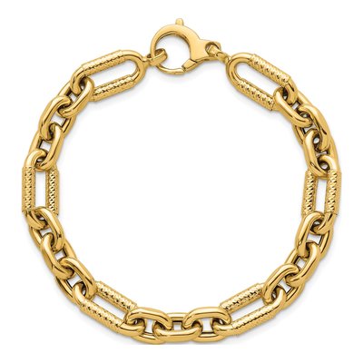 14K Yellow Gold Figaro Link Bracelet – view 5
