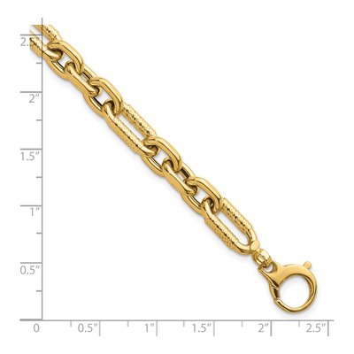 14K Yellow Gold Figaro Link Bracelet – view 6