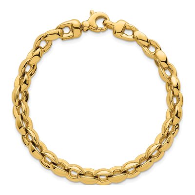 14K Yellow Gold Fancy Link Bracelet – view 5