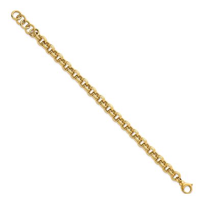 14K Yellow Gold Double Link Cable Bracelet – view 3