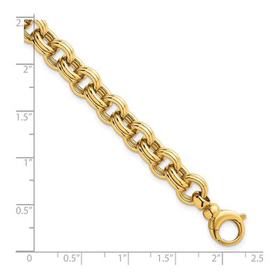 14K Yellow Gold Double Link Cable Bracelet – view 6