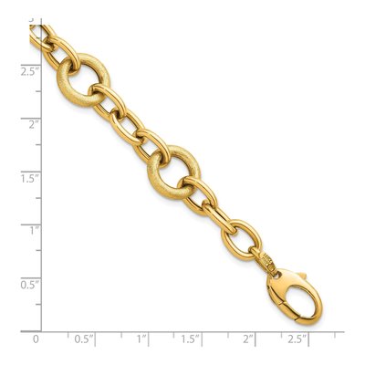 14K Yellow Gold Fancy Oval Link Bracelet – view 6