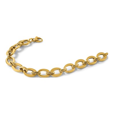 14K Yellow Gold Greek Key Link Bracelet – view 7