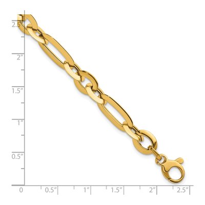 14K Yellow Gold Knife Edge Link Bracelet – view 6