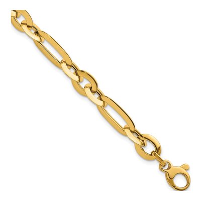 14K Yellow Gold Knife Edge Link Bracelet