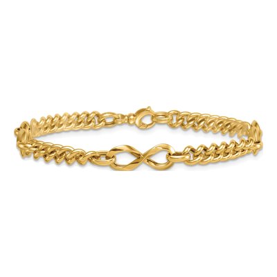 14K Yellow Gold Fancy Infinity Link Bracelet – view 4