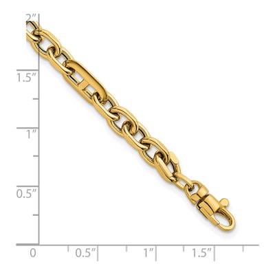 14K Yellow Gold 5.7mm Oval Anchor Chain Bracelet – view 6