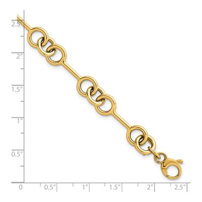 14K Yellow Gold 8.4mm Fancy Link Chain Bracelet – view 6