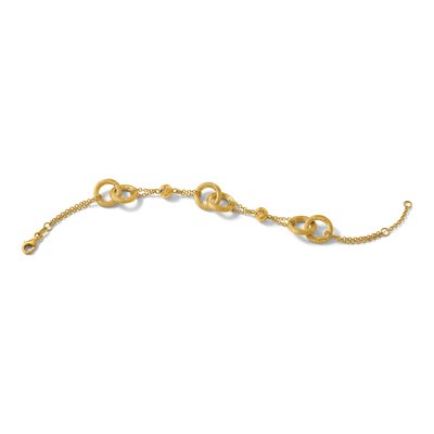 14K Yellow Gold 12.55mm Diamond-Cut Double Loop Link Chain Bracelet – view 7