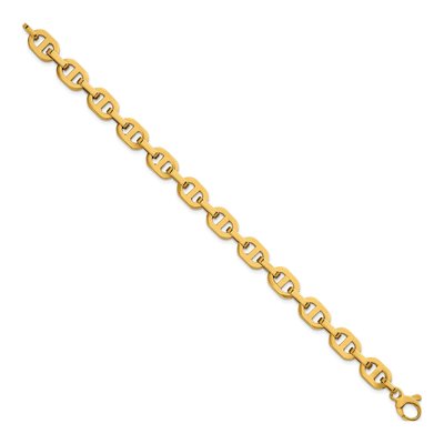 14K Yellow Gold 8.5mm Anchor Chain Bracelet – view 3