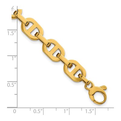 14K Yellow Gold 8.5mm Anchor Chain Bracelet – view 6