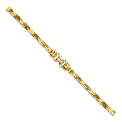 14K Yellow Gold 5.8mm Zig-Zag Link Bracelet – view 3