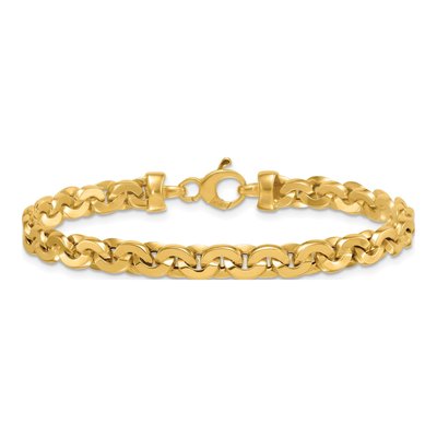 14K Yellow Gold Fancy Cable Bracelet – view 4