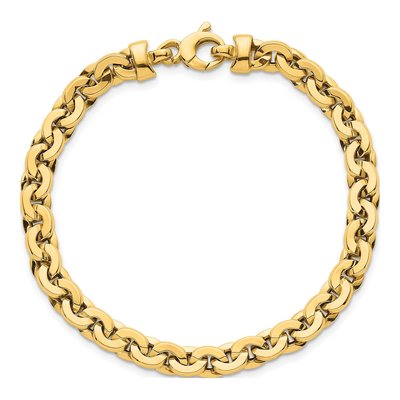 14K Yellow Gold Fancy Cable Bracelet – view 5