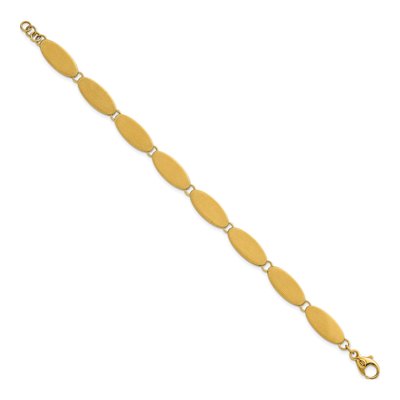 14K Yellow Gold Fancy Oval Link Bracelet – view 3
