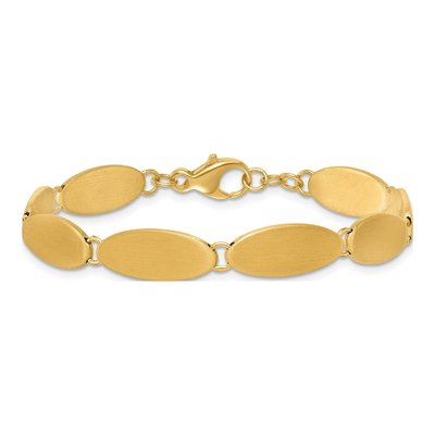 14K Yellow Gold Fancy Oval Link Bracelet – view 4