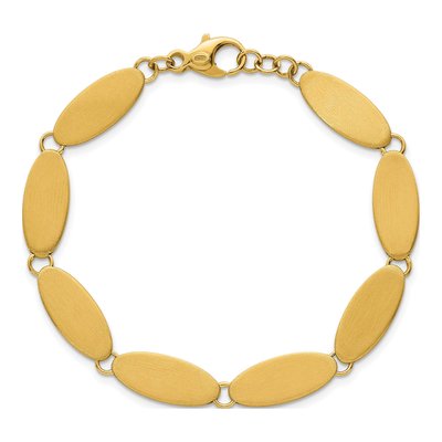 14K Yellow Gold Fancy Oval Link Bracelet – view 5