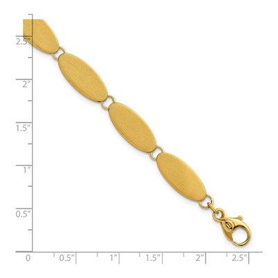 14K Yellow Gold Fancy Oval Link Bracelet – view 6