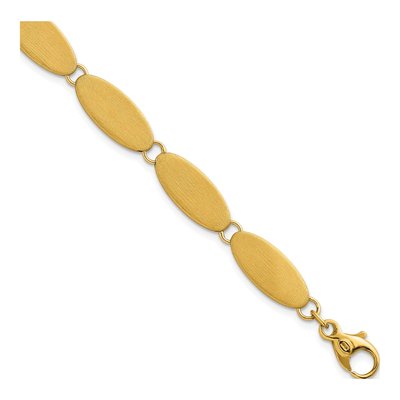 14K Yellow Gold Fancy Oval Link Bracelet