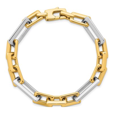 14K Two-Tone Gold Figaro Link Bracelet – view 5